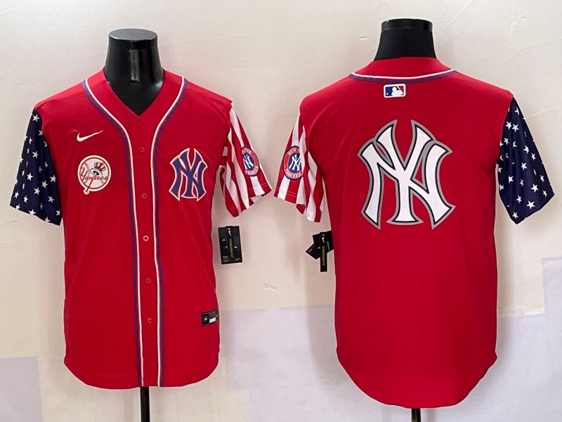 Men New York Yankees Blank Red a generation of national flags Jointly Name 2025 Nike MLB Jersey style 34->new york yankees->MLB Jersey